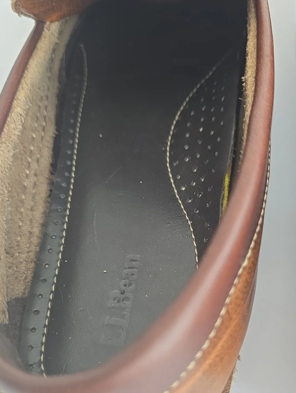 L.L. Bean Men's Allagash Bison Leather Driving Loafers  Mocs Two Tone Size 10